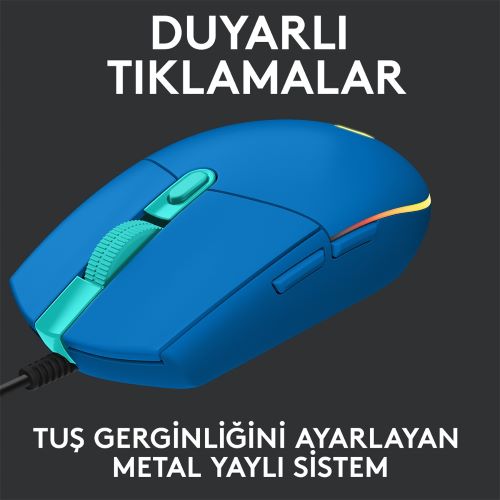 LOGİTECH G G102 LIGHTSYNC OYUNCU MOUSE MAVİ 910-005801 Hover